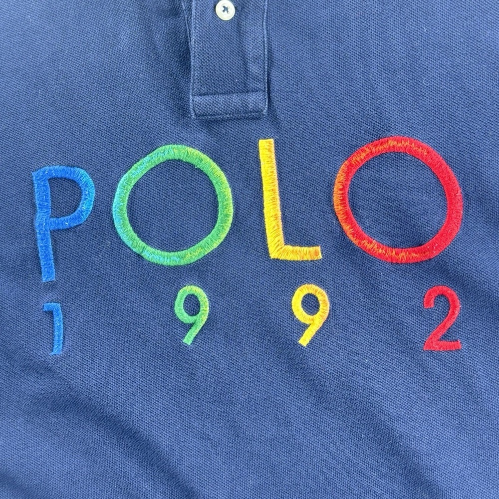 $138‎ Polo Ralph Lauren Classic Fit Polo Shirt Blue Mens M Colorful Preppy Retro - Picture 2 of 9